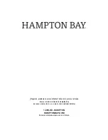 Preview for 30 page of HAMPTON BAY 1002 966 436 Use And Care Manual