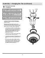 Предварительный просмотр 12 страницы HAMPTON BAY 1002270089 Use And Care Manual