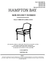 Предварительный просмотр 8 страницы HAMPTON BAY 1003 308 705 Use And Care Manual