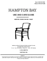 HAMPTON BAY 1003 391 252 Use And Care Manual preview