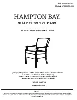 Предварительный просмотр 8 страницы HAMPTON BAY 1003 391 252 Use And Care Manual