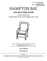 HAMPTON BAY 1003 955 024 Use And Care Manual preview