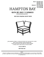 Preview for 8 page of HAMPTON BAY 1003 981 303 Use And Care Manual