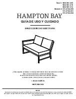 Preview for 22 page of HAMPTON BAY 1003 981 303 Use And Care Manual