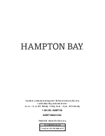 Preview for 15 page of HAMPTON BAY 1004 041 595 Use And Care Manual