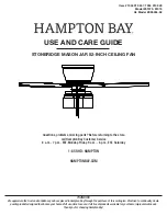 Preview for 1 page of HAMPTON BAY 1004 313 247 Use And Care Manual