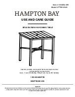 Preview for 1 page of HAMPTON BAY 1004 892 496 Use And Care Manual