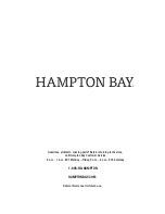 Preview for 12 page of HAMPTON BAY 1004525485 Use And Care Manual