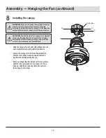 Предварительный просмотр 12 страницы HAMPTON BAY 1005 228 025 Use And Care Manual