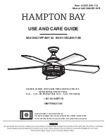 Preview for 1 page of HAMPTON BAY 1005 228 113 Use And Care Manual