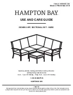 Preview for 1 page of HAMPTON BAY 1005 442 742 Use And Care Manual