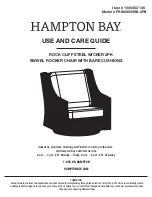 HAMPTON BAY 1005 452 136 Use And Care Manual preview