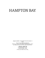 Preview for 30 page of HAMPTON BAY 1005 727 925 Use And Care Manual