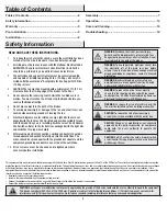 Preview for 2 page of HAMPTON BAY 1005 806 125 Use And Care Manual