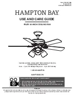 Предварительный просмотр 1 страницы HAMPTON BAY 1005 819 968 Use And Care Manual