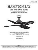 Preview for 1 page of HAMPTON BAY 1005 819 992 Use And Care Manual