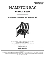 HAMPTON BAY 1005091679 Use And Care Manual preview