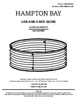 HAMPTON BAY 1005249564 Use And Care Manual preview