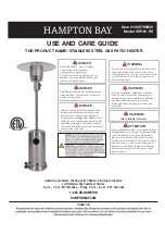 HAMPTON BAY 1005793859 Use And Care Manual preview