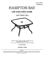 HAMPTON BAY 110 923 Use And Care Manual preview