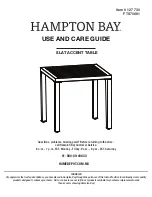 Preview for 1 page of HAMPTON BAY 127 730 Use And Care Manual