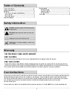 Preview for 2 page of HAMPTON BAY 133-008-7D Use And Care Manual