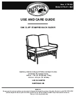 Preview for 1 page of HAMPTON BAY 176-411-GLD Use And Care Manual