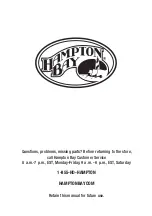 Preview for 8 page of HAMPTON BAY 200829A Use And Care Manual