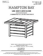 HAMPTON BAY 2102FP Use And Care Manual preview