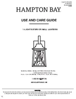 HAMPTON BAY 28235 Use And Care Manual preview