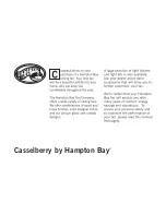 Preview for 2 page of HAMPTON BAY 296 065 Owner'S Manual