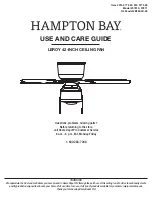 Предварительный просмотр 1 страницы HAMPTON BAY 315 077 524 Use And Care Manual