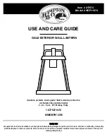 HAMPTON BAY 317674 Use And Care Manual preview