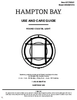 HAMPTON BAY 31790041 Use And Care Manual preview