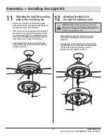 Preview for 13 page of HAMPTON BAY 329006 Use And Care Manual