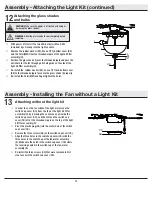 Preview for 12 page of HAMPTON BAY 46-UM Use And Care Manual