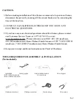 Предварительный просмотр 3 страницы HAMPTON BAY 481-120 Instruction Manual