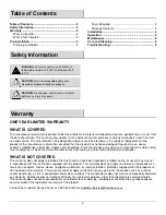 Preview for 2 page of HAMPTON BAY 50180 Use And Care Manual