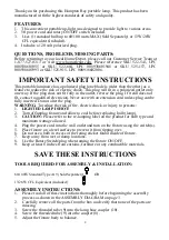 Preview for 2 page of HAMPTON BAY 522-541 Instruction Manual