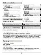 Preview for 2 page of HAMPTON BAY 547L Use And Care Manual