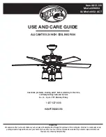 HAMPTON BAY 58004 Use And Care Manual preview