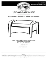 HAMPTON BAY 589-773 Use And Care Manual preview