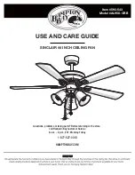 HAMPTON BAY 593-543 AL958-ORB Use And Care Manual preview