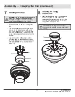 Предварительный просмотр 11 страницы HAMPTON BAY 593-543 AL958-ORB Use And Care Manual