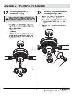 Предварительный просмотр 13 страницы HAMPTON BAY 593-543 AL958-ORB Use And Care Manual