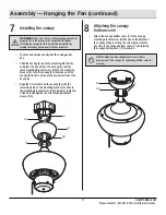 Предварительный просмотр 11 страницы HAMPTON BAY 593-548 AC324A-WH Use And Care Manual