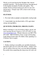 Preview for 2 page of HAMPTON BAY 596-897 Instruction Manual