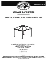 HAMPTON BAY 5LGZ1161-CP Use And Care Manual preview