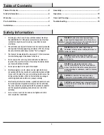 Preview for 2 page of HAMPTON BAY 600-512 Use And Care Manual