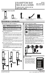 Preview for 3 page of HAMPTON BAY 62909 Use And Care Manual